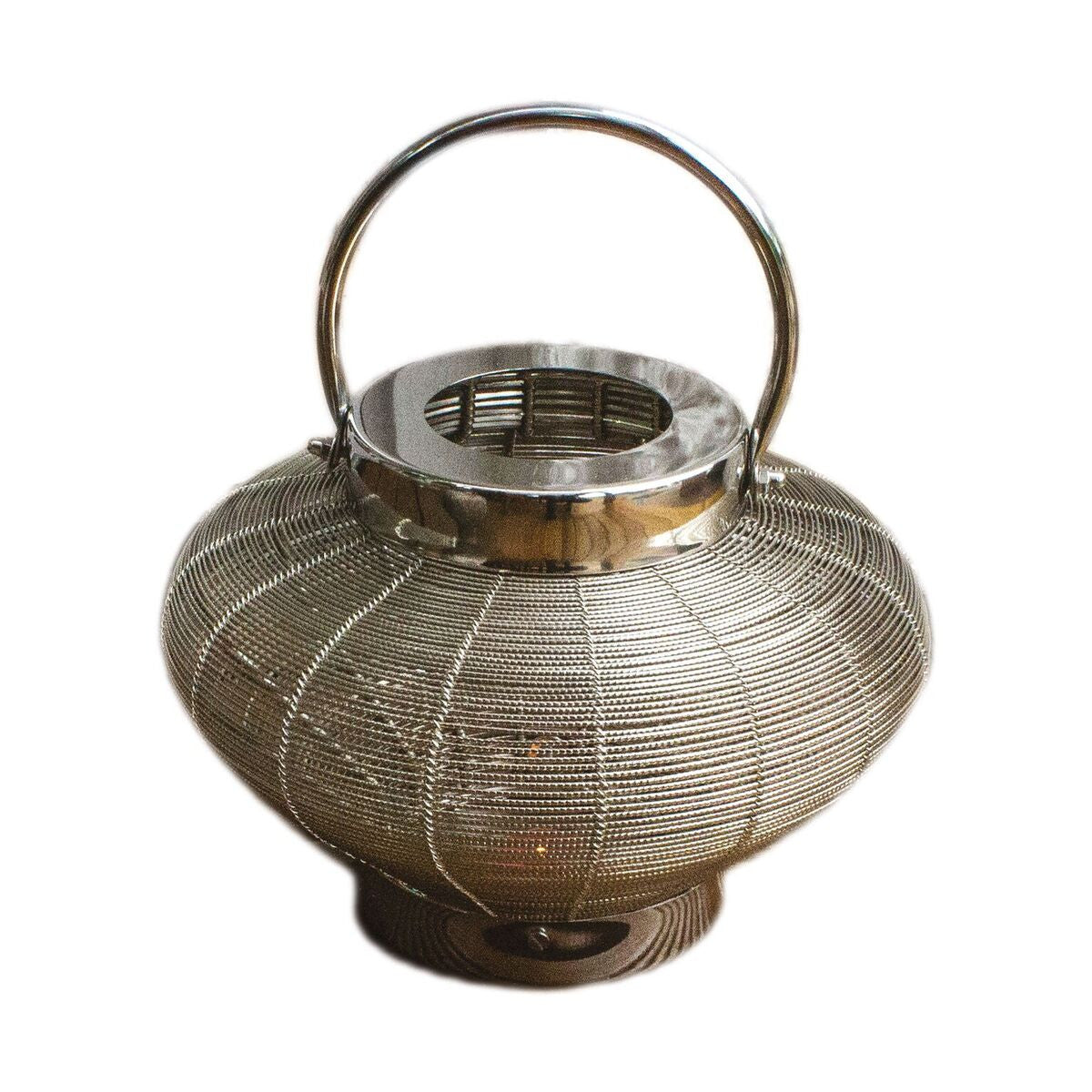 Wire Mesh Candle Lantern With Metal Handle