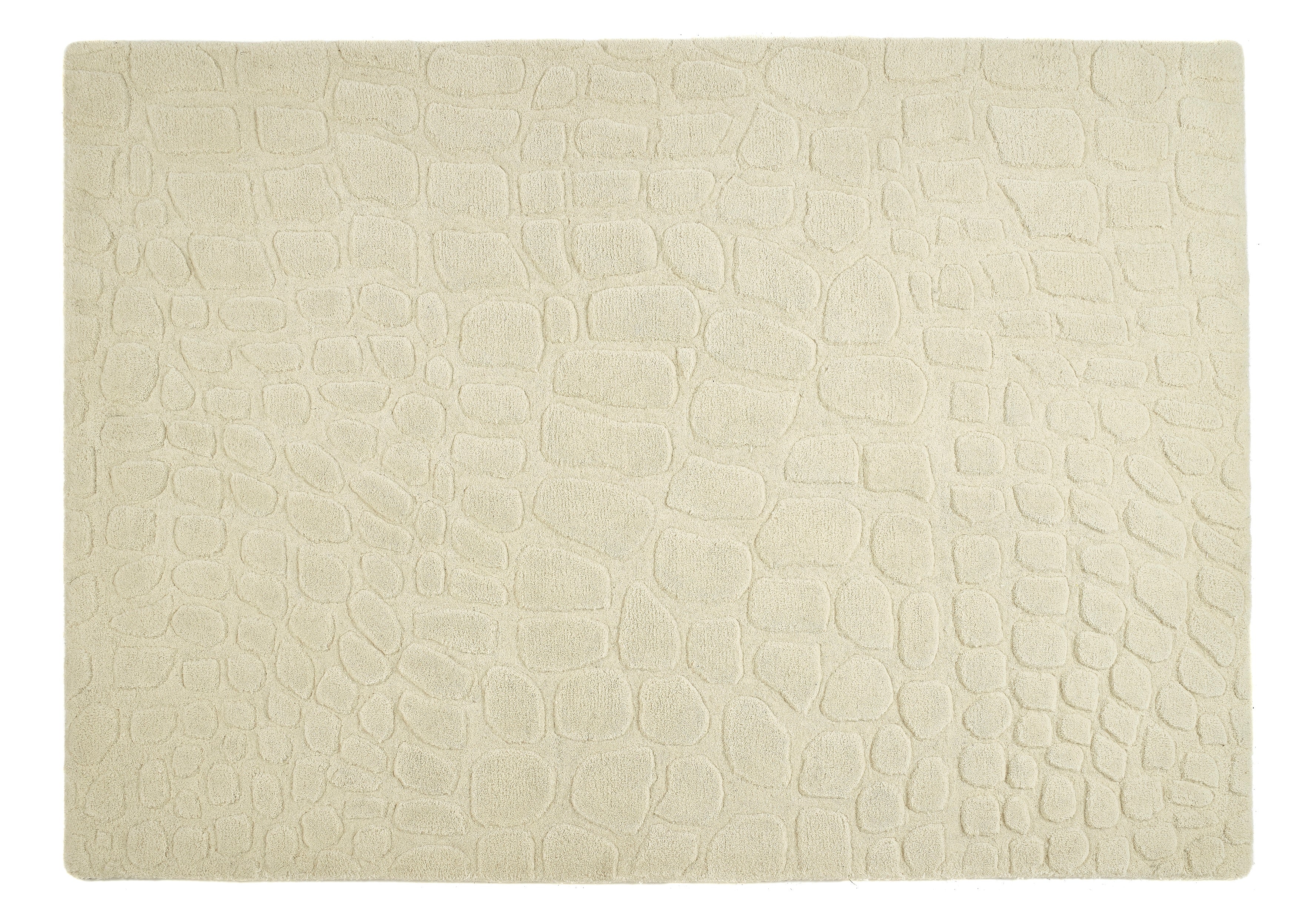Cream pebble modern rug