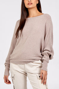 Ribbed Batwing Jumper