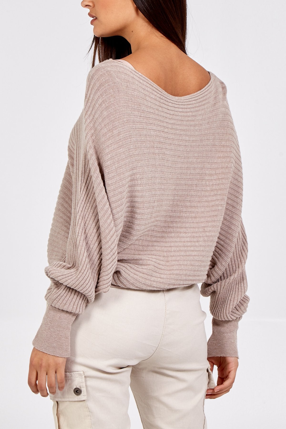 Ribbed Batwing Jumper