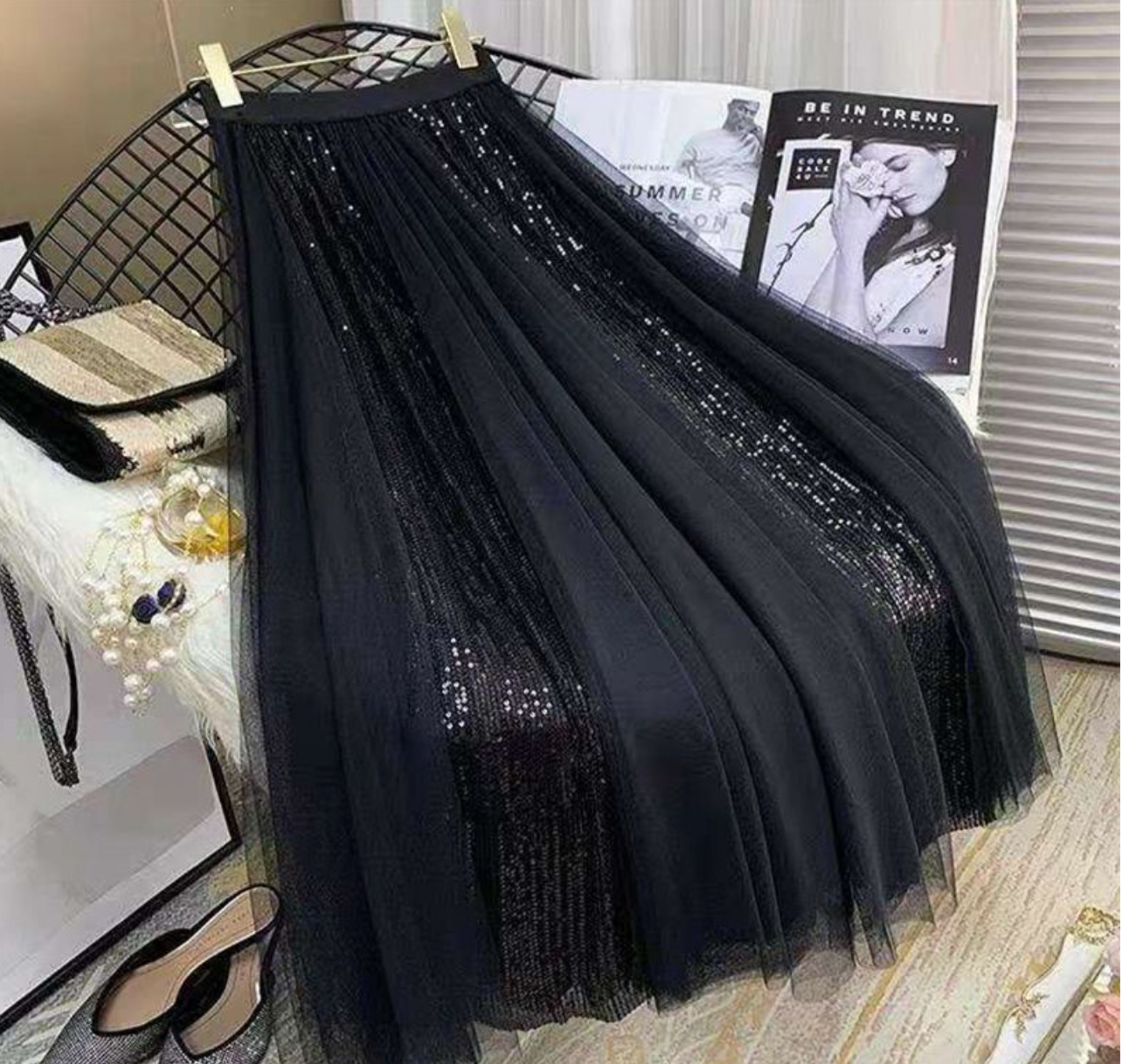 Maxi tulle mesh skirt deals