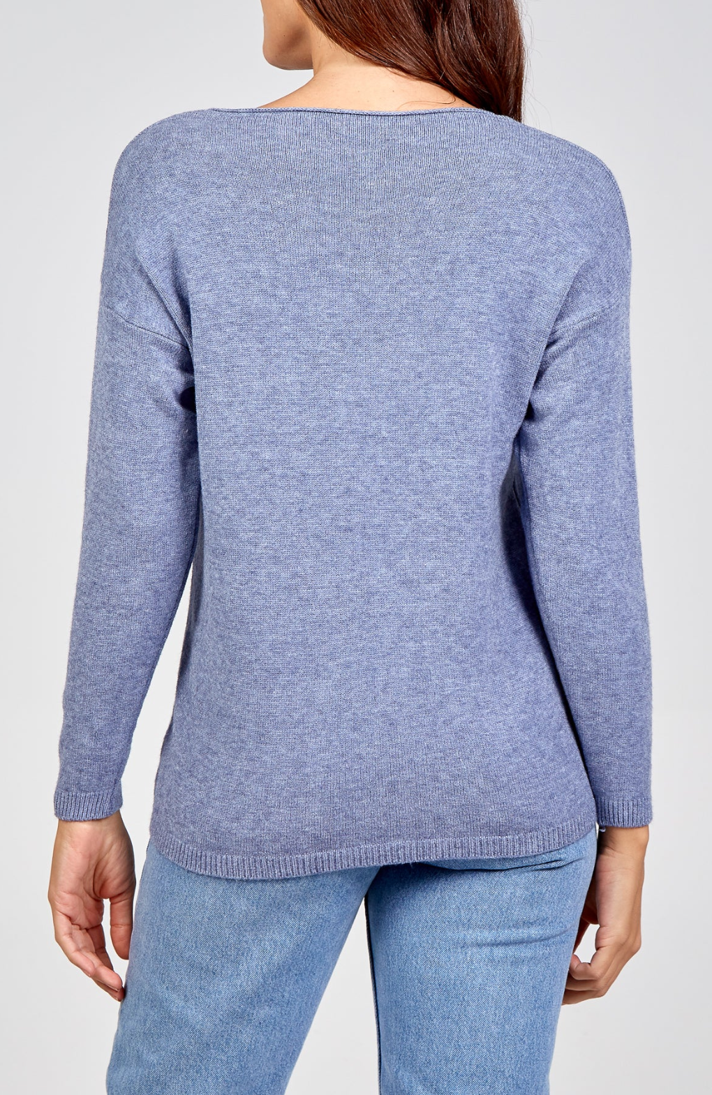 Ribbed Star Jumper - Denim Blue