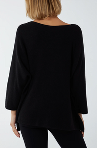 V Neck Soft Knit Oversized Jumper