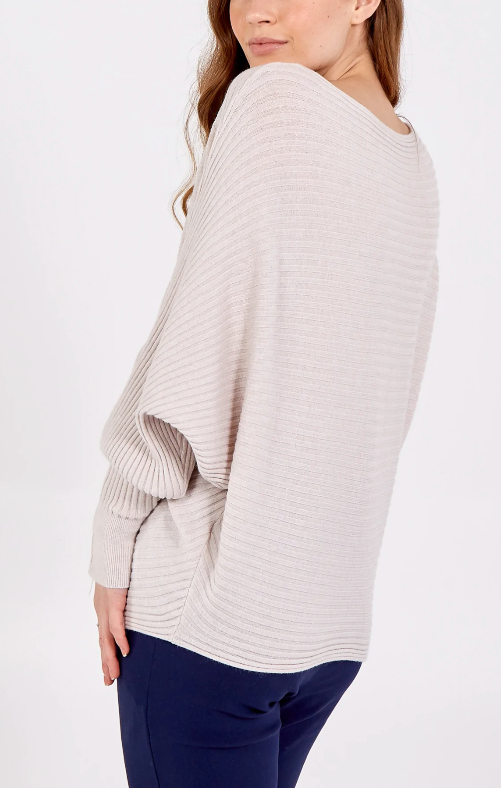 Ribbed Batwing Jumper