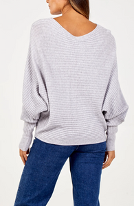 Ribbed Batwing Jumper