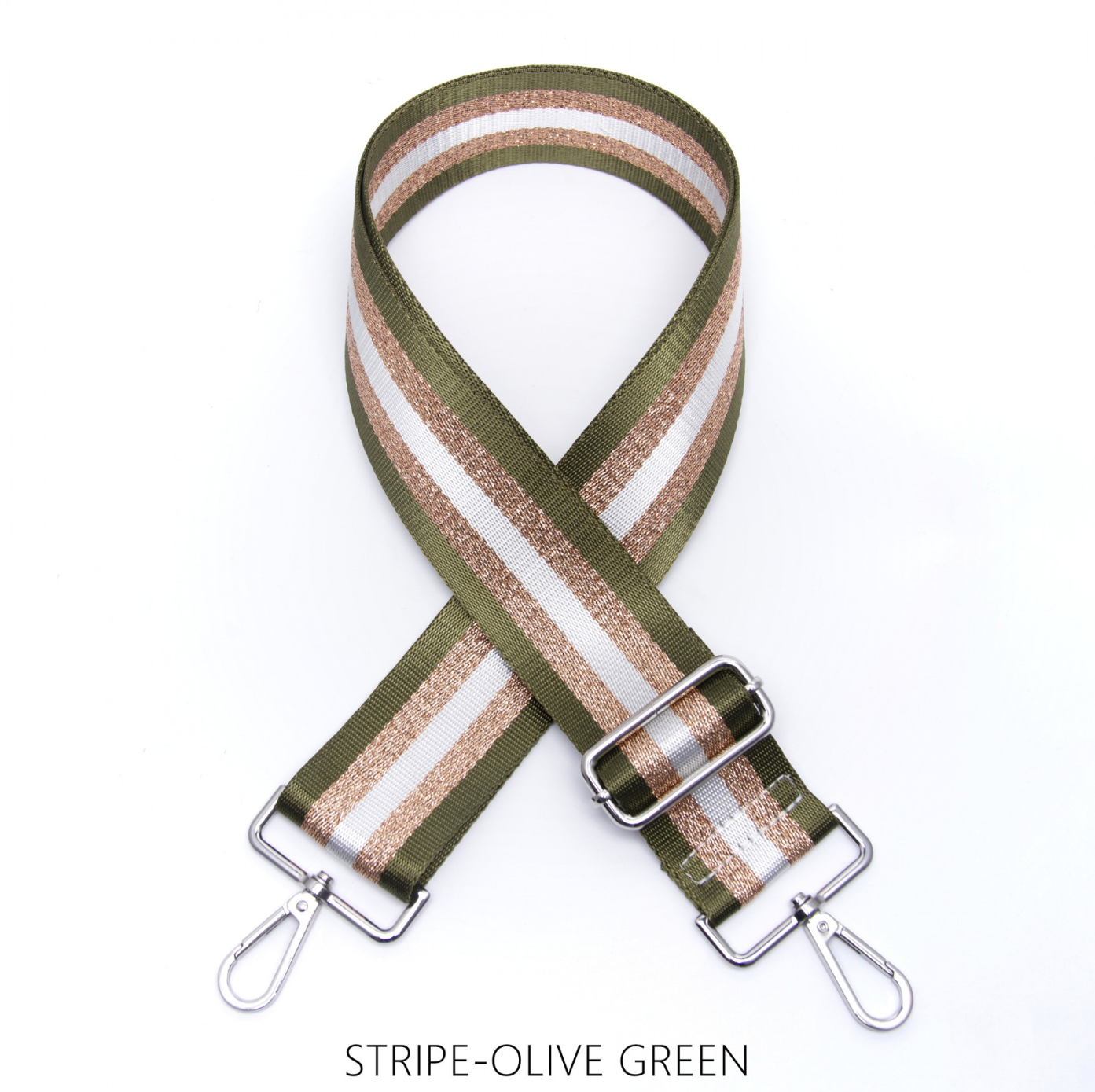 Bag Strap - Stripe Olive Green