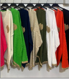 Medium Weight Knit Jumper - ORANGE