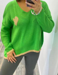 Medium Weight Knit Jumper - ORANGE