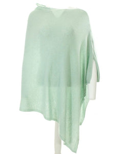 Light green cashmere blend poncho