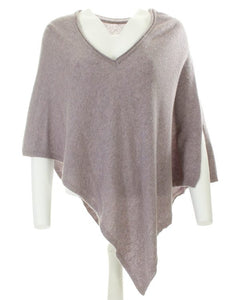 Heather cashmere blend v neck poncho