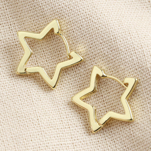 Star Hoop Earrings