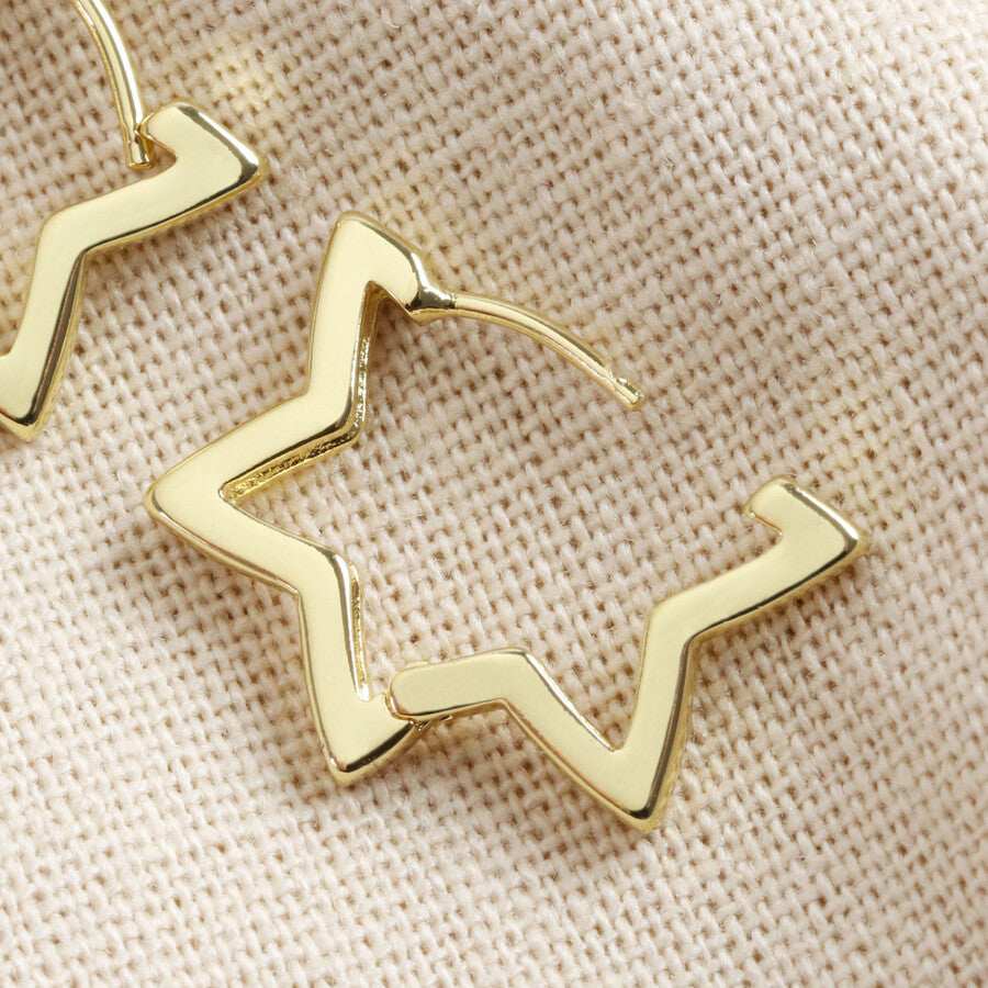 Star Hoop Earrings