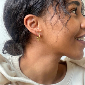 Star Hoop Earrings