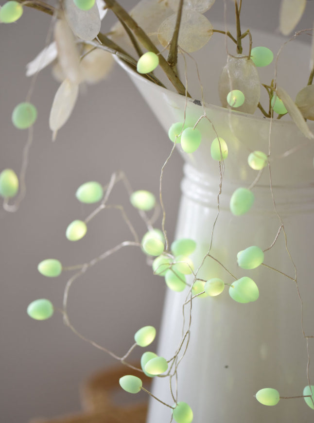 Mint Teardrop Fairy Lights, Battery Operated, Timer Function