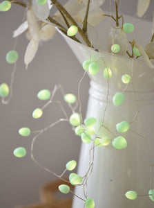 Mint Teardrop Fairy Lights, Battery Operated, Timer Function