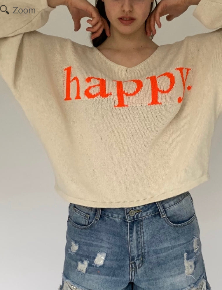 Happy Slogan Jumper – Service