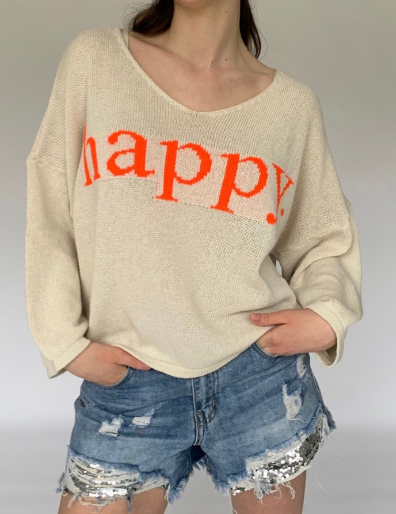 Happy Slogan Jumper – Service