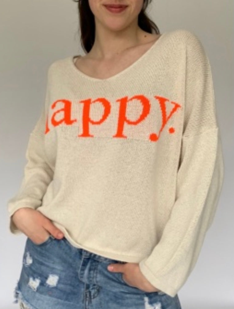 Happy Slogan Jumper – Service