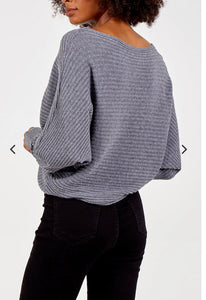 Ribbed Batwing Jumper