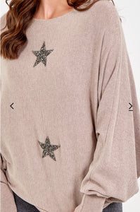 Crystal Star Jumper - Mocha