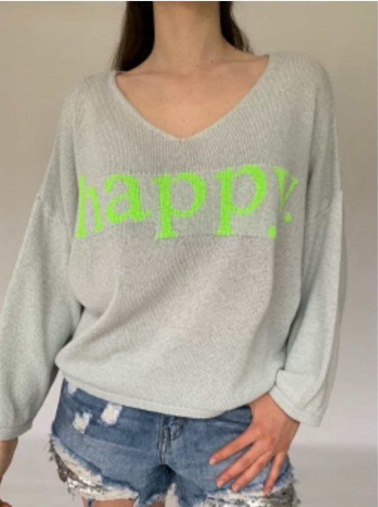 Happy Slogan Jumper