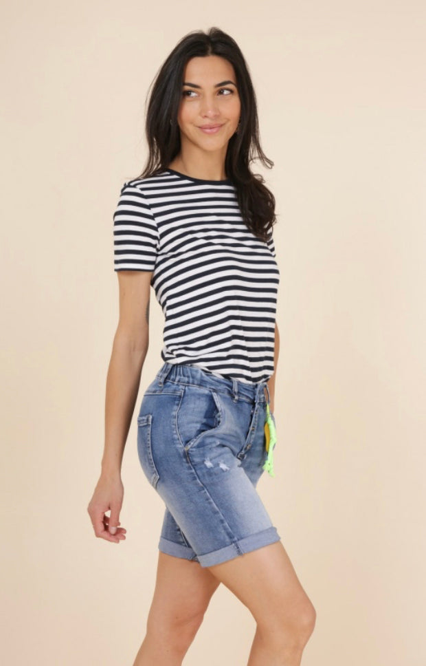Melly & Co Shorts- Denim Blue