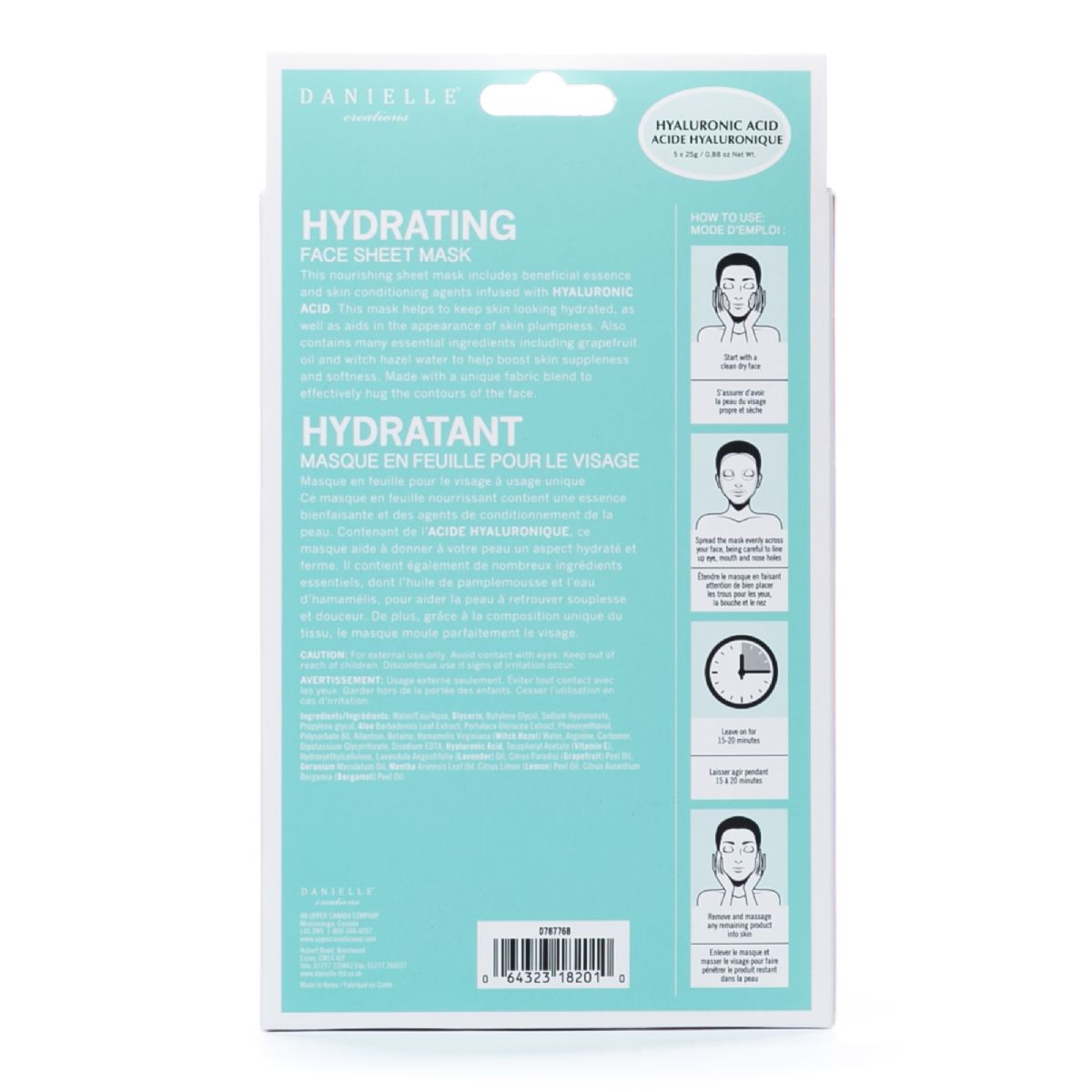 Hyaluronic Hydrating Face Mask - 5 In Pack