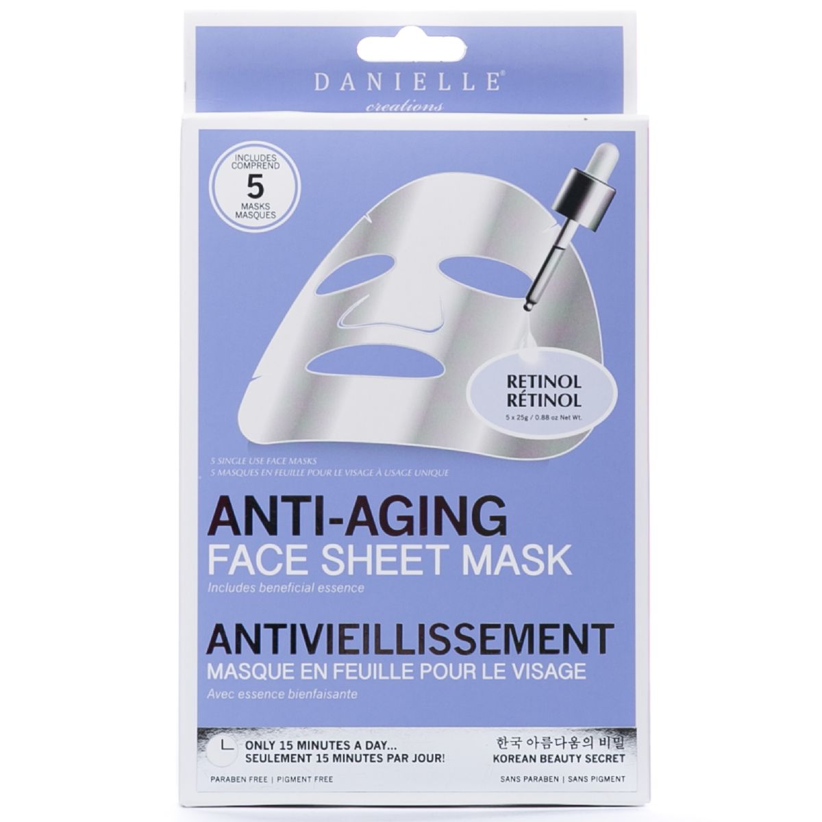 Retinol Anti-Aging Face Mask - 5 In Pack