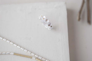 Disc Dotted Antique Silver Ring