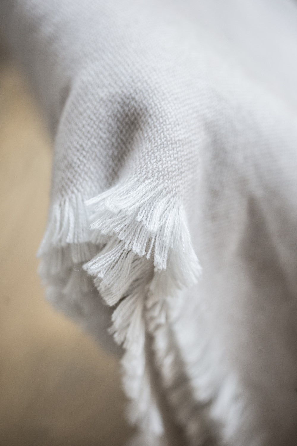 Neutral colour throw