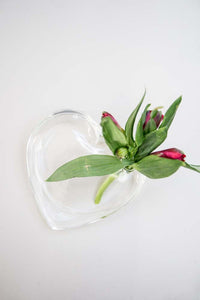 Glass Heart Vase