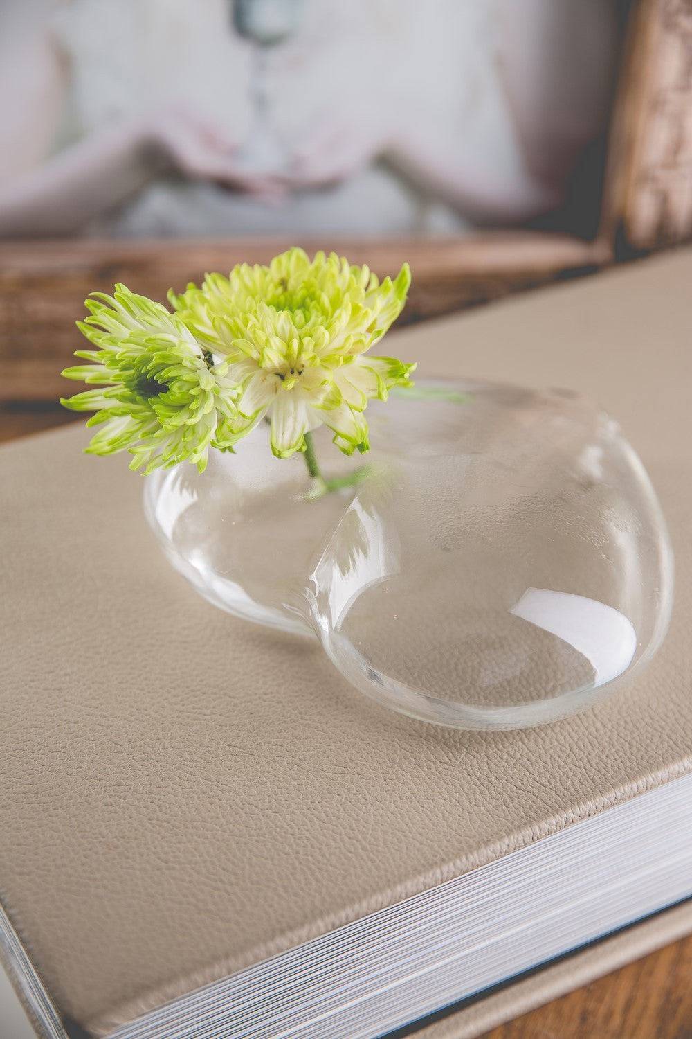 Glass Heart Vase