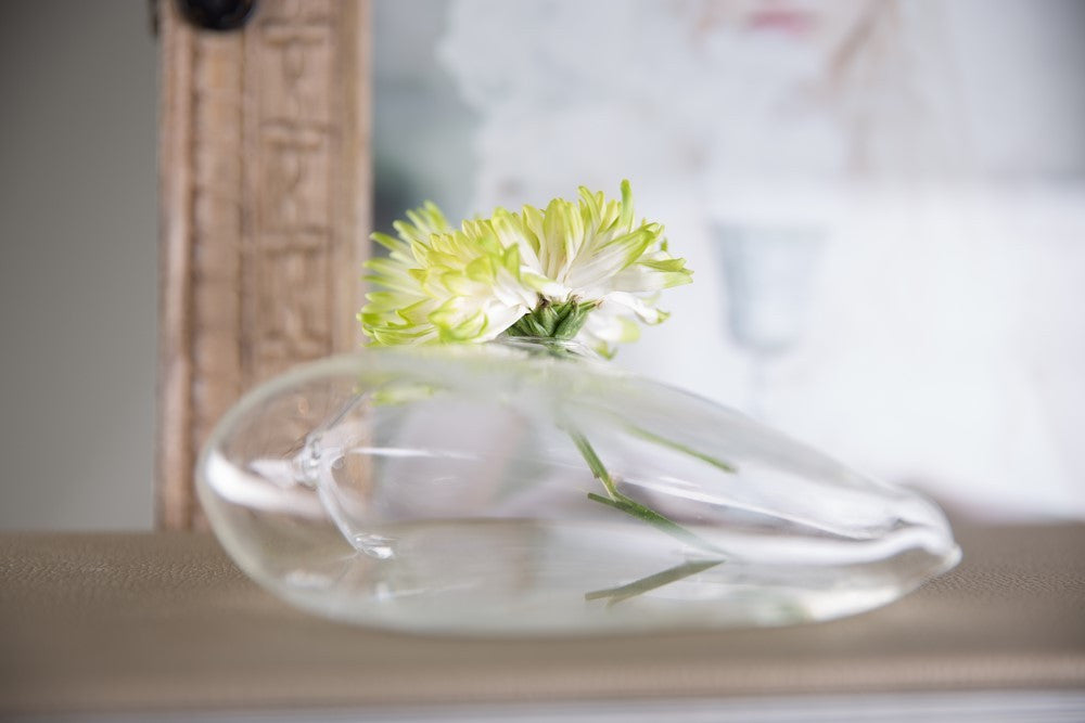 Glass Heart Vase