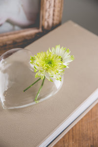 Glass Heart Vase